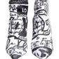 Dolce & Gabbana White Graffiti Stretch Ankle Boots Shoes