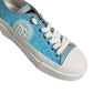Dolce & Gabbana Blue White Sequin Logo Low Top Sneakers Shoes