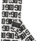 Dolce & Gabbana White Black Logo Monogram Wide Adjustable Men Necktie Tie