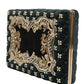Dolce & Gabbana Black Velvet Gold Frame Clutch Evening Clutch Purse Bag