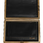 Dolce & Gabbana Black Velvet Gold Frame Clutch Evening Clutch Purse Bag