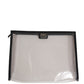 Dolce & Gabbana Transparent PVC Clutch Pouch Purse Branded Logo Plaque Bag