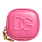 Dolce & Gabbana Pink Calf Leather DG Logo MULTIFUNCTIONAL KIT Borse Bag