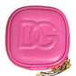 Dolce & Gabbana Pink Lamb Leather Embossed Logo Holder Airpod Case