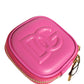 Dolce & Gabbana Pink Lamb Leather Embossed Logo Holder Airpod Case