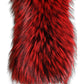 Dolce & Gabbana Red Fox Fur Neck Wrap Warmer Winter Scarf