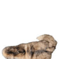 Dolce & Gabbana Brown Frost Fox Fur Neck Warmer Winter Scarf