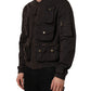 Dolce & Gabbana Brown Cotton Full Zip Men Bomber Jacket