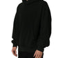 Dolce & Gabbana Black Cotton Hooded Men Sweatshirt Sweater