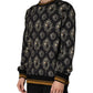 Dolce & Gabbana Black Sacred Heart Cotton Sweatshirt Sweater