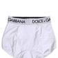 Dolce & Gabbana White Logo Waistband Coulotte Panty Underwear