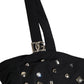 Dolce & Gabbana Black Embellished Cutout Bandeau One Piece Swimwear