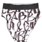 Dolce & Gabbana White Black Graphic Logo High Brief Underwear