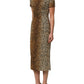 Dolce & Gabbana Brown Leopard Print Silk Sheath Midi Dress