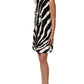 Dolce & Gabbana Black White Zebra Print Viscose Mini Dress