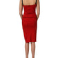 Dolce & Gabbana Red Stretch Bodycon Sheath Knee Length Dress