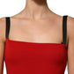 Dolce & Gabbana Red Stretch Bodycon Sheath Knee Length Dress