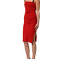 Dolce & Gabbana Red Stretch Bodycon Sheath Knee Length Dress