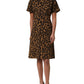 Dolce & Gabbana Brown LeopardPrint Flared A-line Mini Dress
