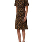 Dolce & Gabbana Brown LeopardPrint Flared A-line Mini Dress