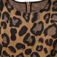 Dolce & Gabbana Brown LeopardPrint Flared A-line Mini Dress