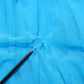 Dolce & Gabbana Blue Nylon Pleated Chiffon CutOut Gown Dress