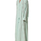 Dolce & Gabbana Mint Green Silk Lace Trim Abaya Maxi Dress