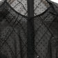 Dolce & Gabbana Black Mesh Lace Long Sleeved Maxi Gown Dress