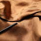 Emporio Armani Brown Satin Acetate Wrap Sheath Mini Belted Dress