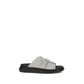Alexander McQueen Gray Calf Leather Bos Taurus Platform Sandals