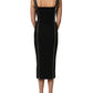 Dolce & Gabbana Black Sleeveless Front Zipper Midi Dress
