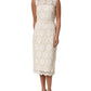 Dolce & Gabbana White Cotton Corded Lace Sleeveless Midi Dress