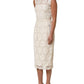 Dolce & Gabbana White Cotton Corded Lace Sleeveless Midi Dress
