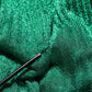 Dolce & Gabbana Metallic Green Sleeveless Plissé Gown Dress