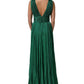Dolce & Gabbana Metallic Green Sleeveless Plissé Gown Dress