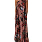 Dolce & Gabbana Dusty Pink Silk Floral OneShoulder Maxi Dress