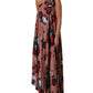Dolce & Gabbana Dusty Pink Silk Floral OneShoulder Maxi Dress