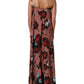Dolce & Gabbana Dusty Pink Silk Floral OneShoulder Maxi Dress