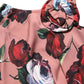 Dolce & Gabbana Dusty Pink Silk Floral OneShoulder Maxi Dress
