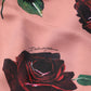 Dolce & Gabbana Dusty Pink Silk Floral Strapless Maxi Dress