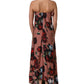 Dolce & Gabbana Dusty Pink Silk Floral Strapless Maxi Dress