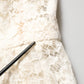 Dolce & Gabbana White Lace Viscose Sheath Long Gown Dress