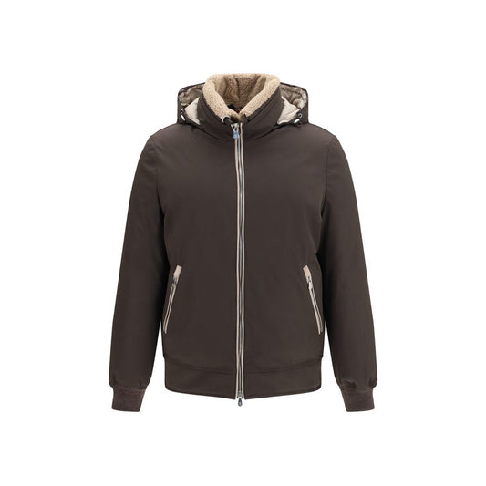 Brunello Cucinelli Brown Polyamide Bomber