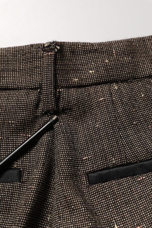 Dolce & Gabbana Dark Brown HighWaist Tapered Trouser Pants