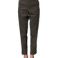 Dolce & Gabbana Dark Brown HighWaist Tapered Trouser Pants