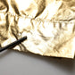Dolce & Gabbana Metallic Gold High Waist Pleated Tapered Pants