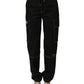 Dolce & Gabbana Black Vibe Cargo High Waist Straight Pants