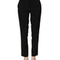 Dolce & Gabbana Black HighWaist Straight Dress Trouser Pants