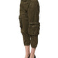 Dolce & Gabbana Olive Green High Waist Cargo Trouser Pants