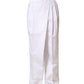 Dolce & Gabbana White Cotton High Waist Pleated Wide Leg Pants